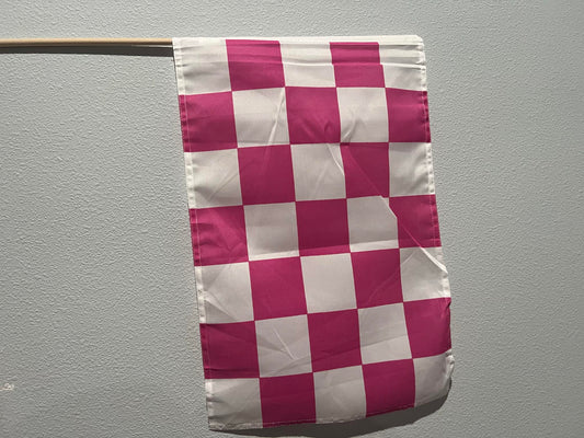 Pink and White flag