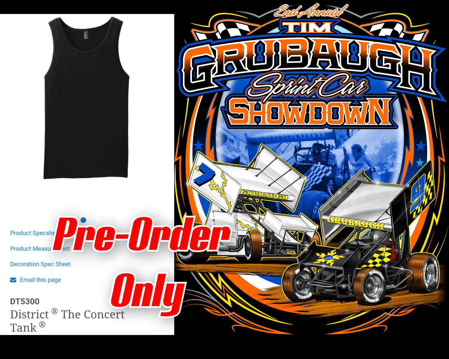 2025 Tim Grubaugh Sprintcar Showdown Men's Tank